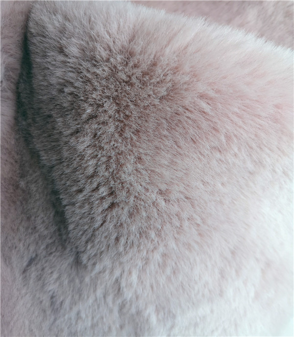 solid pink faux rabbit fur