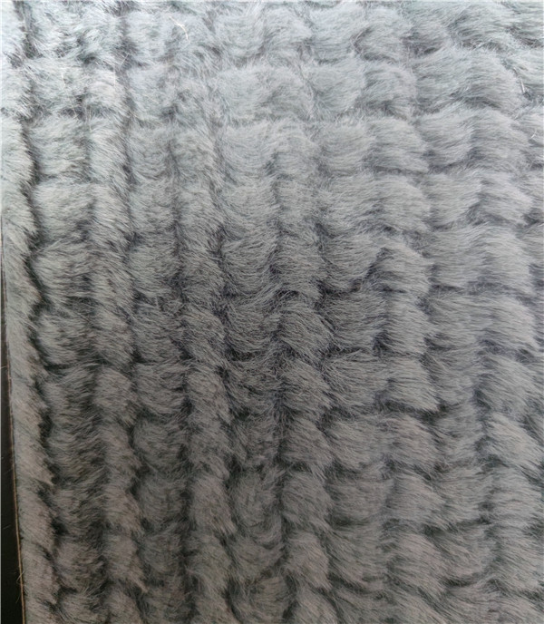 woven design faux rabbit fur