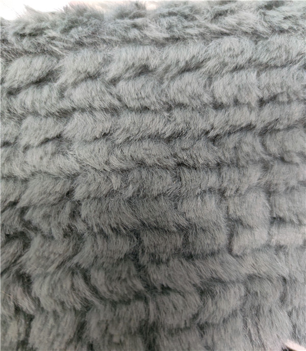 woven design faux rabbit fur