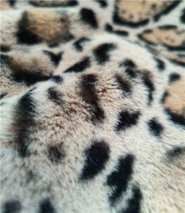 leopard printing fake rabbit fur
