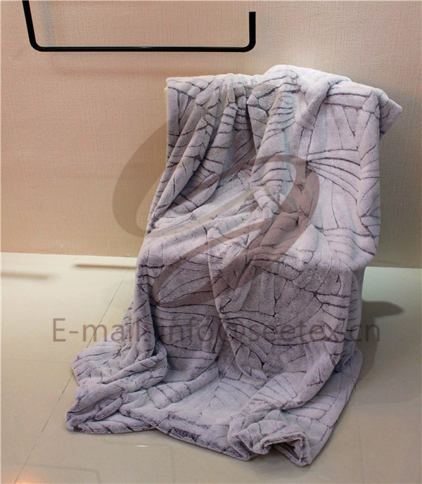 Soft polyester short pile blanket