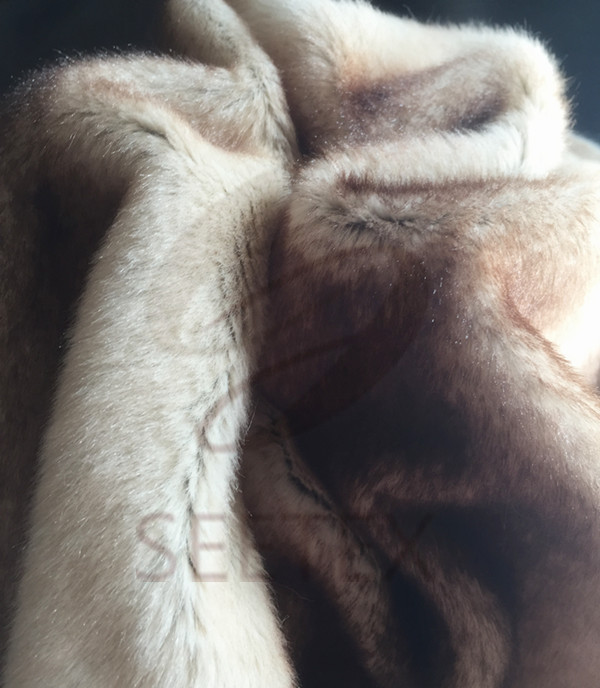 BROWN Chinchilla design fleece/faux fur
