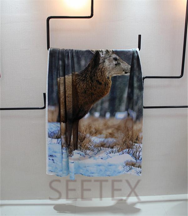 animal printing design flannel blanket