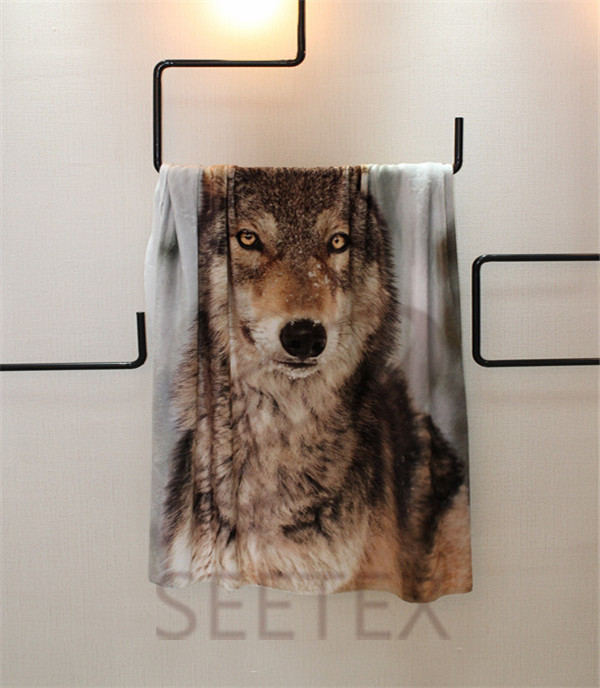 animal printing design flannel blanket