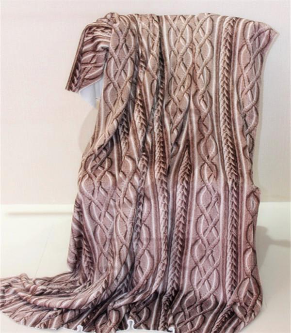 woven printing design polyester blanket