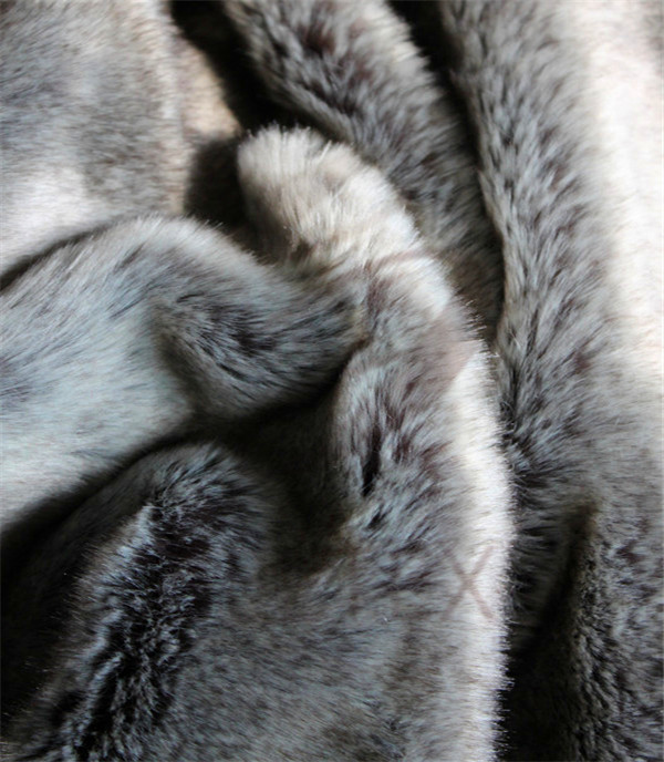 Chinchilla faux fur throw