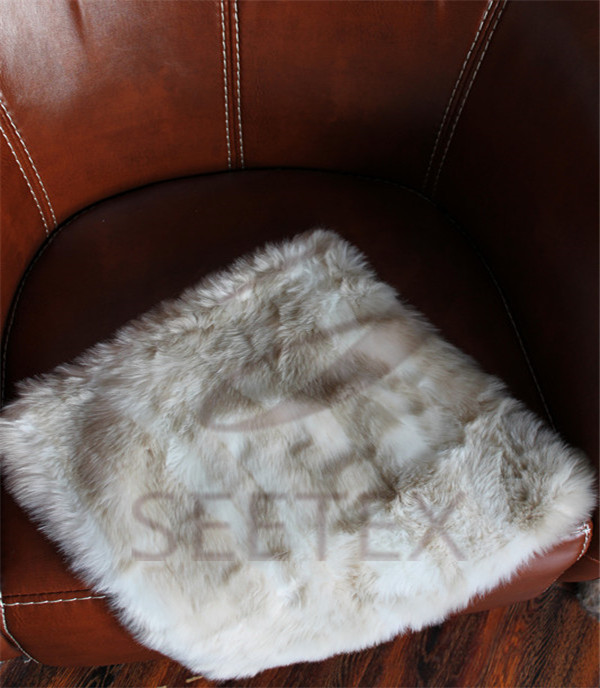 Blonde mink faux fur pillow